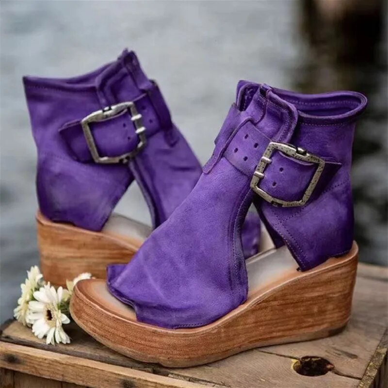 FerraLuxe™ - Buckled Suede Boots
