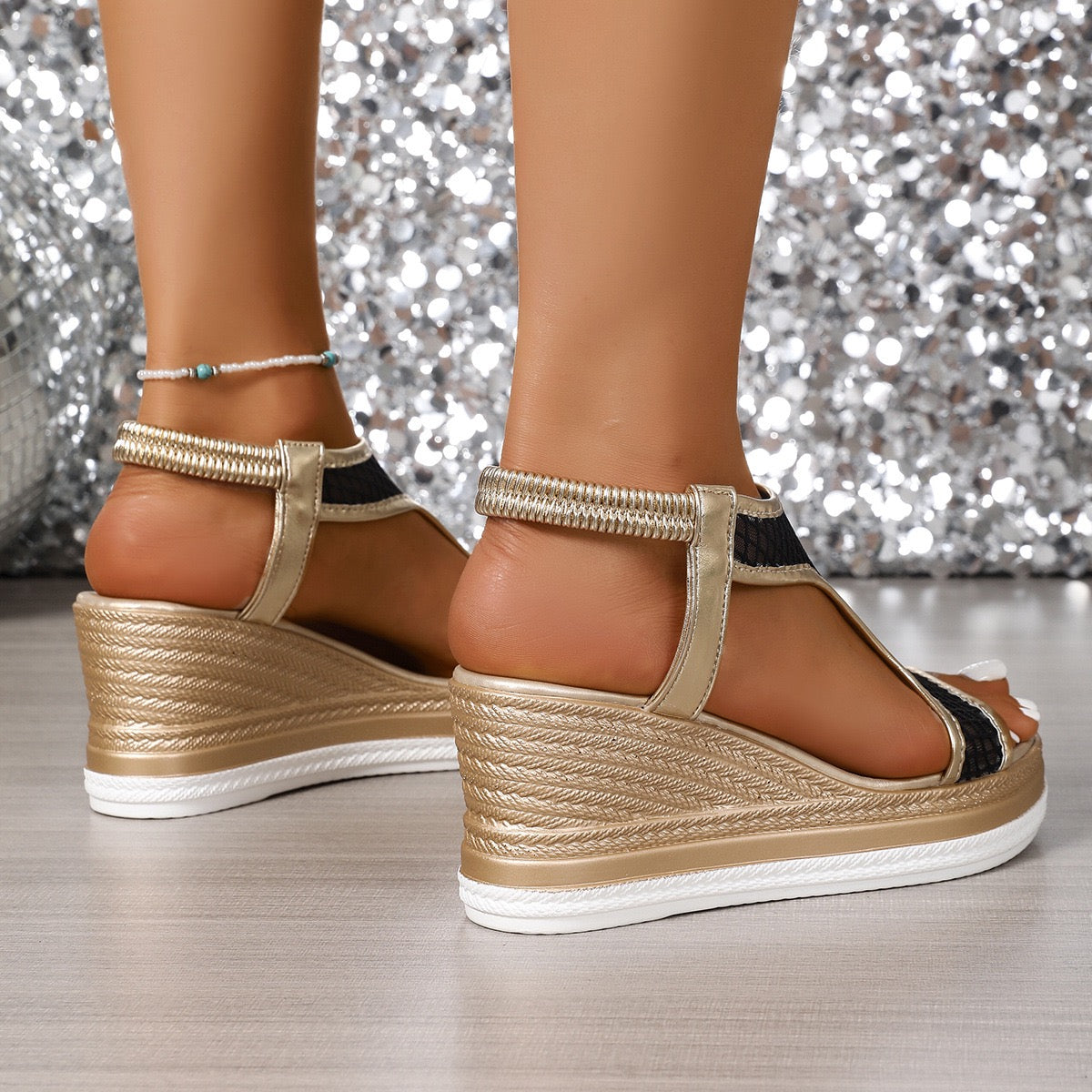 Elegant Orthopaedic Slip-On Sandals for Women with Wedge Heel