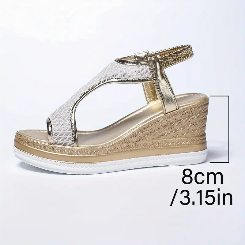 Elegant Orthopaedic Slip-On Sandals for Women with Wedge Heel