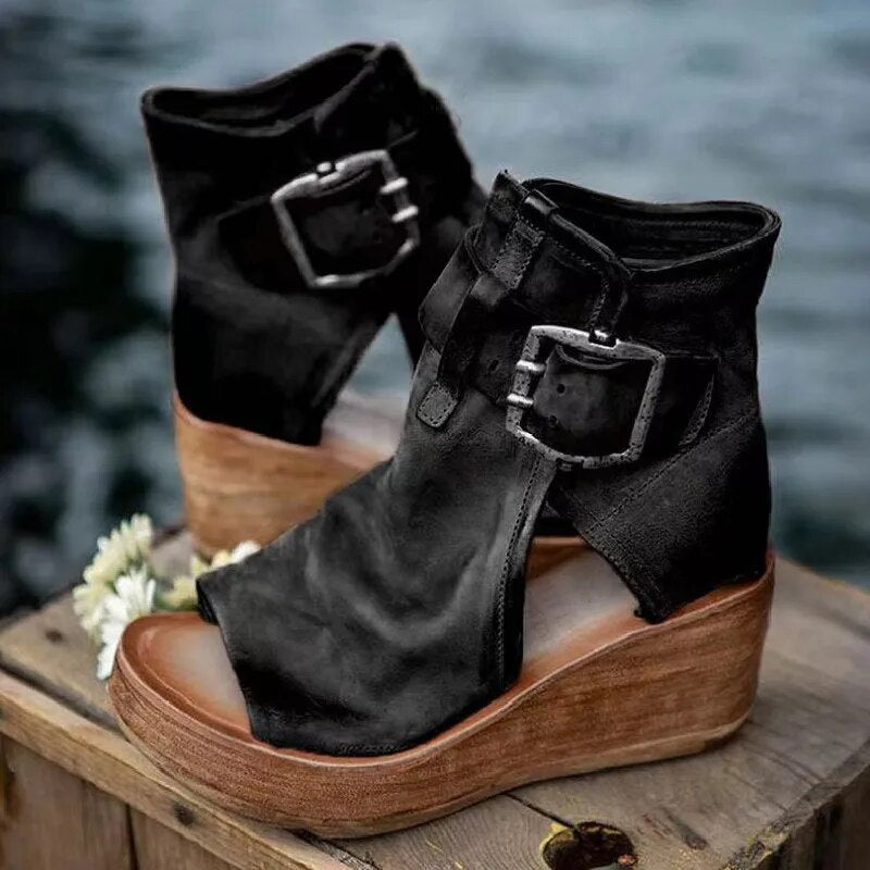 FerraLuxe™ - Buckled Suede Boots