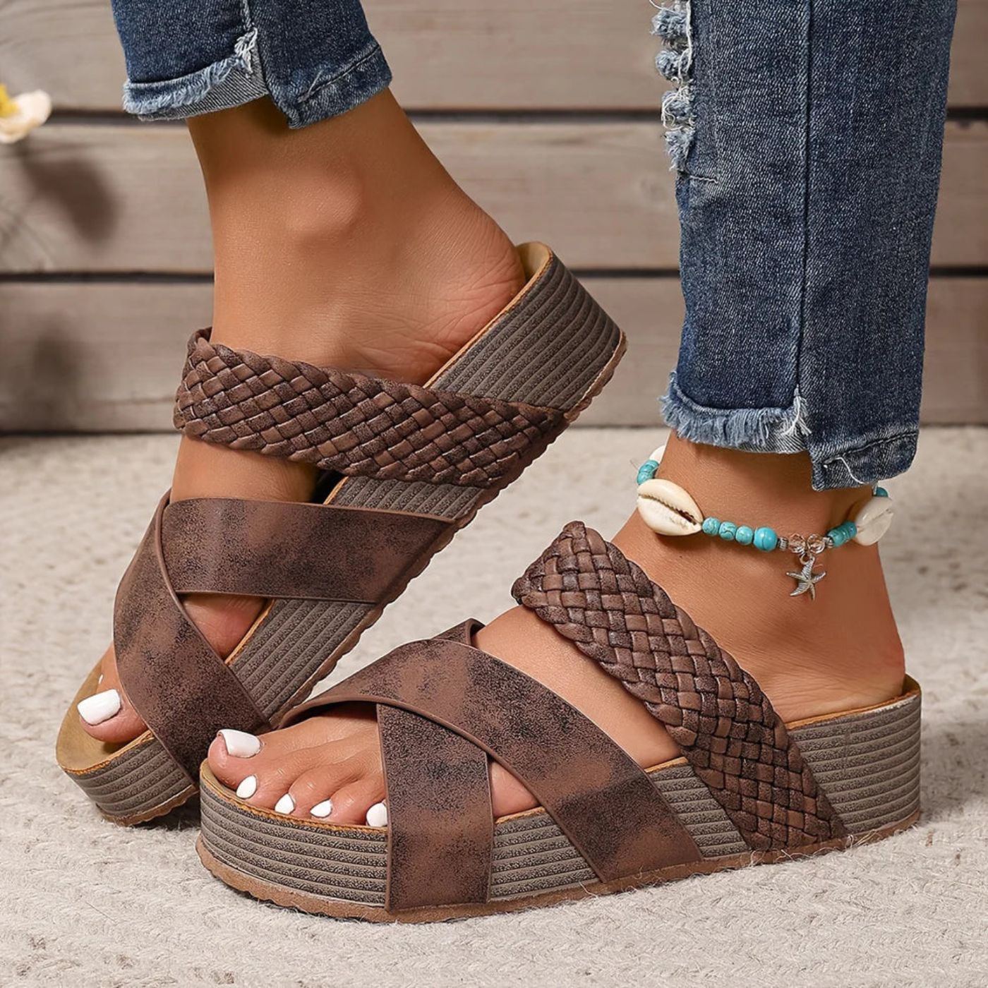 Line™ – Orthopaedic Leather Sandals for Summer